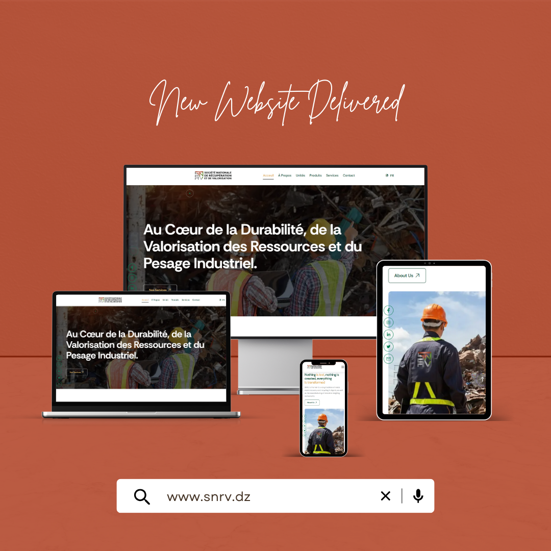 Site web corporate avec panneau d’administration – SNRV Algérie